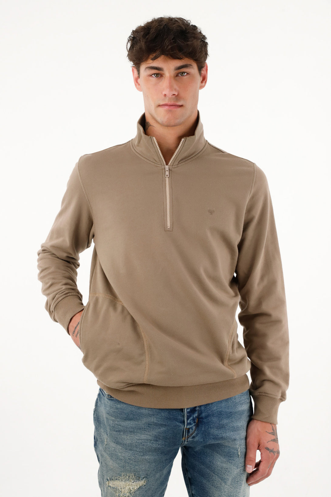 Men's Brown Turtleneck Sweater