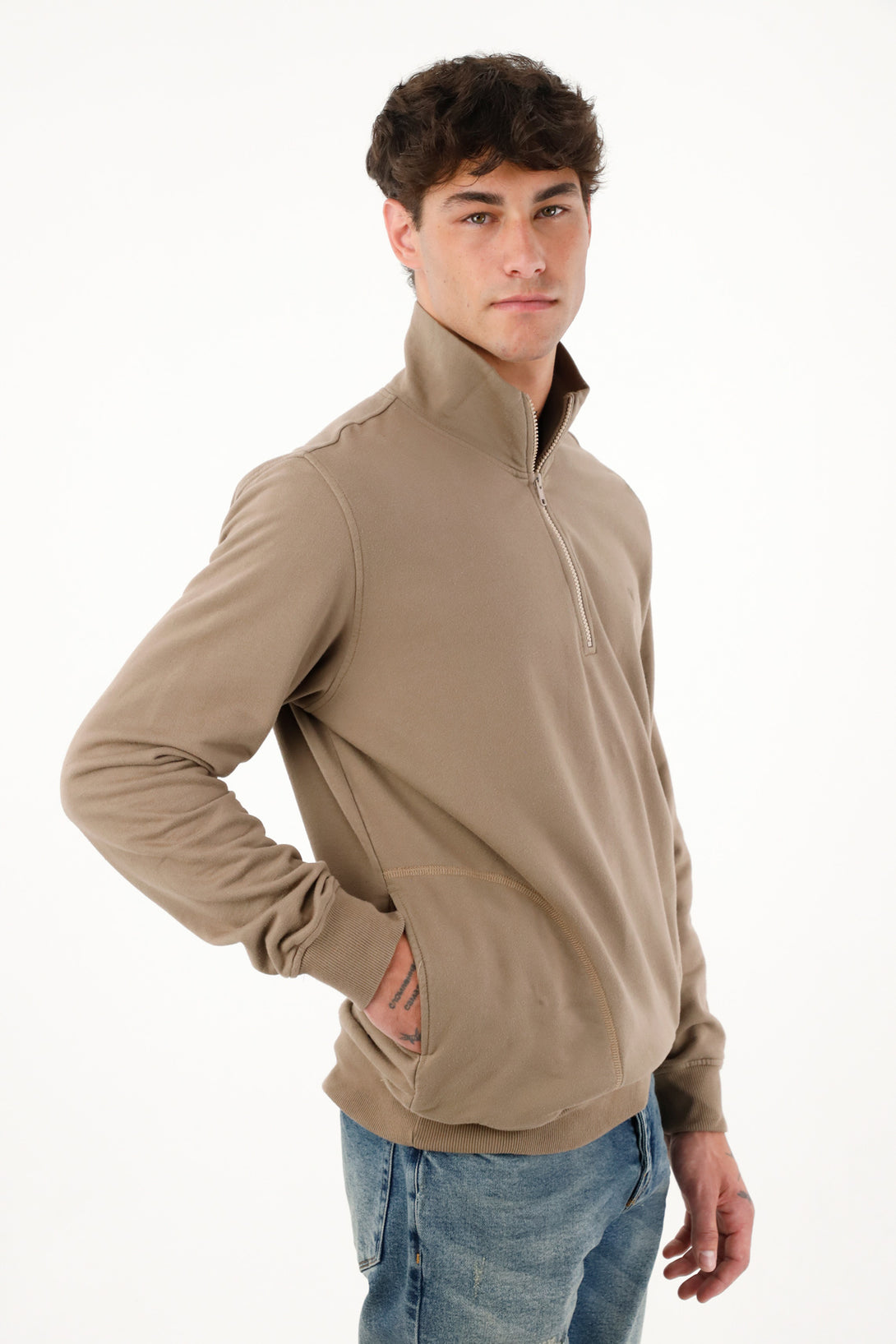 Men's Brown Turtleneck Sweater