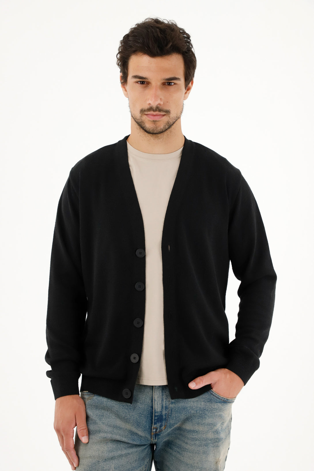 Men's Lightweight Black Sweater