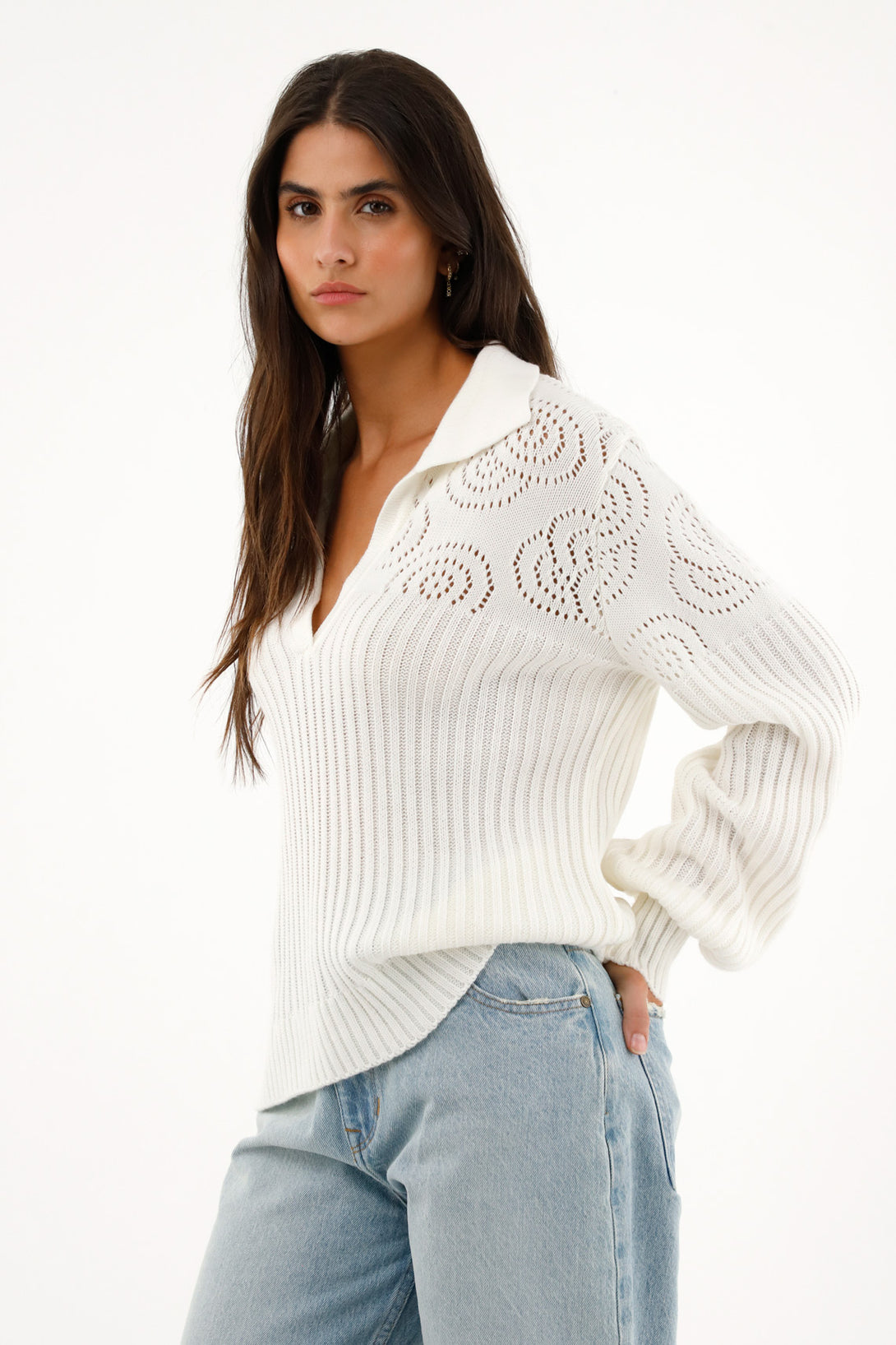 Women's Knit V-Neck Sweater