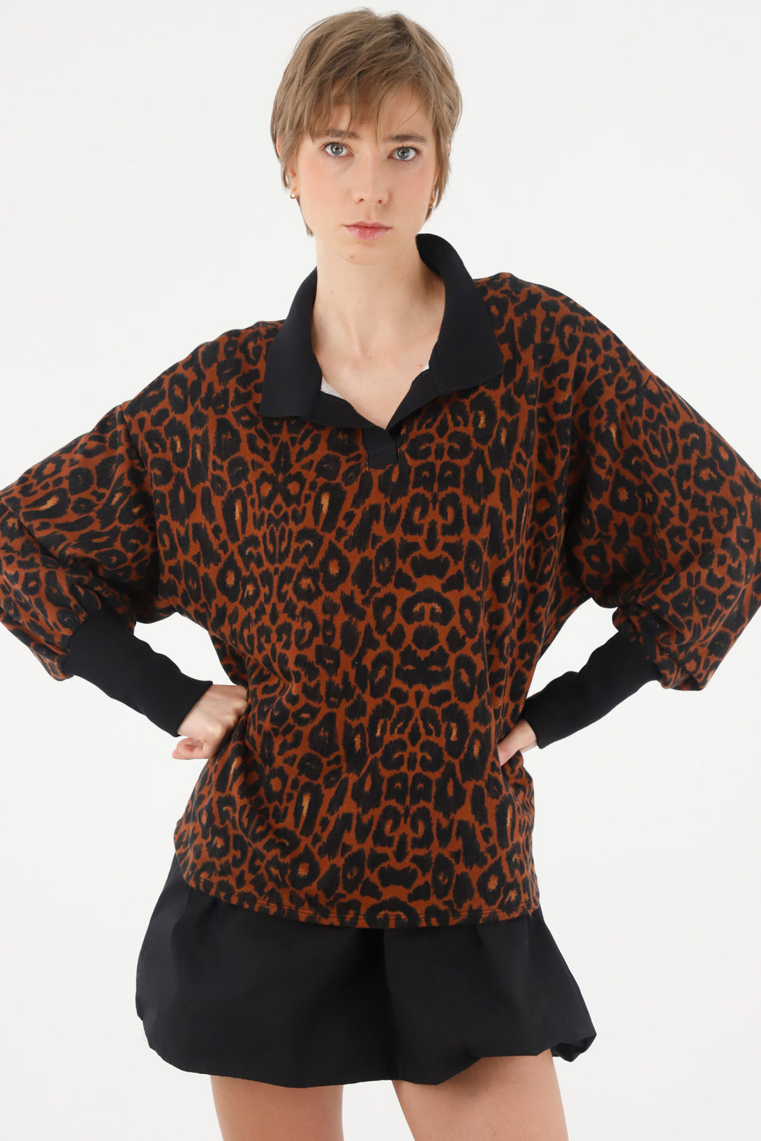 Women's animal print sweatshirt