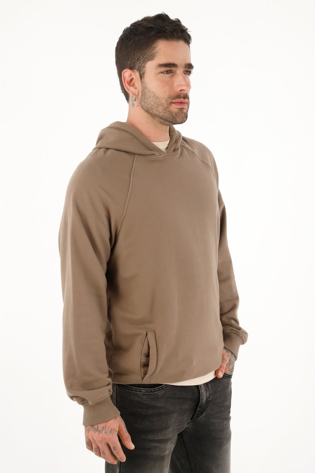 Men's brown hoodie with print