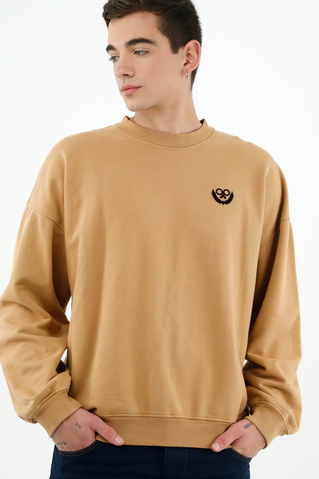 Men's Brown Long Sleeve Sweater