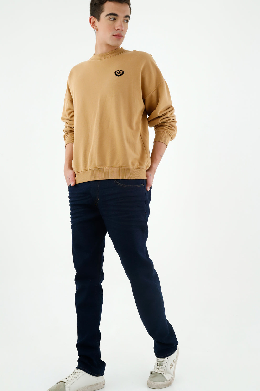 Men's Brown Long Sleeve Sweater