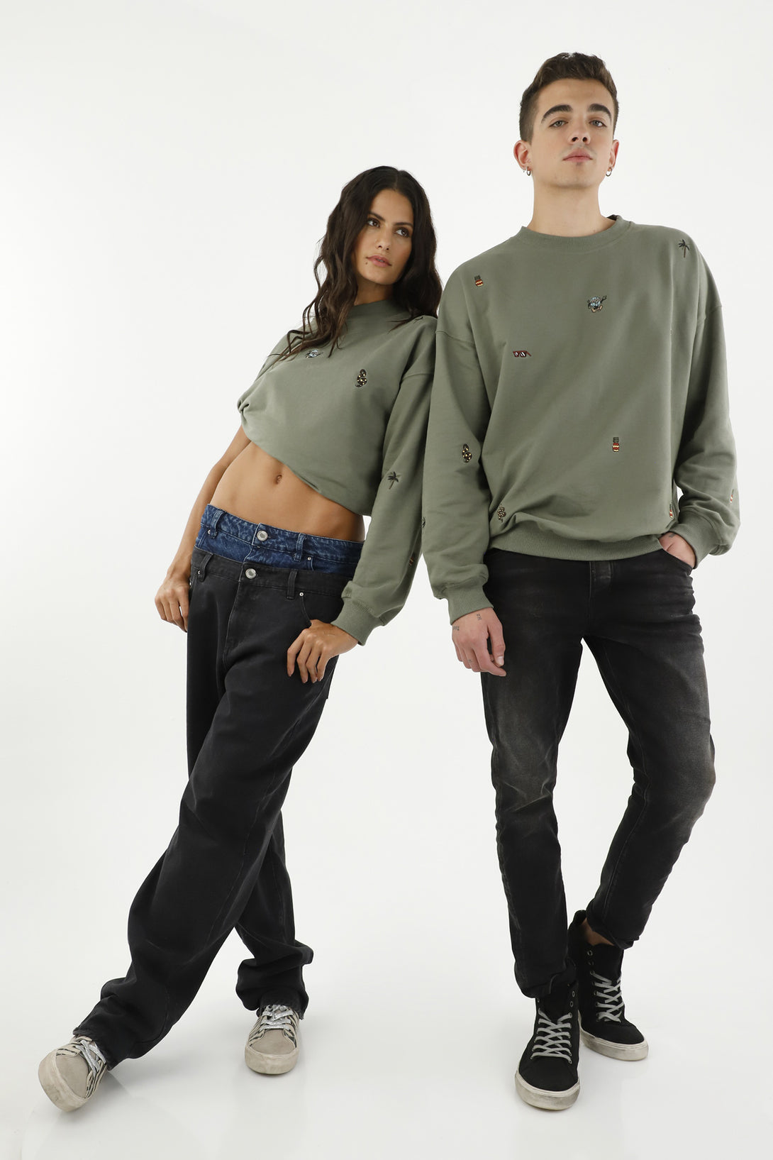 Unisex Oversized Green Sweater