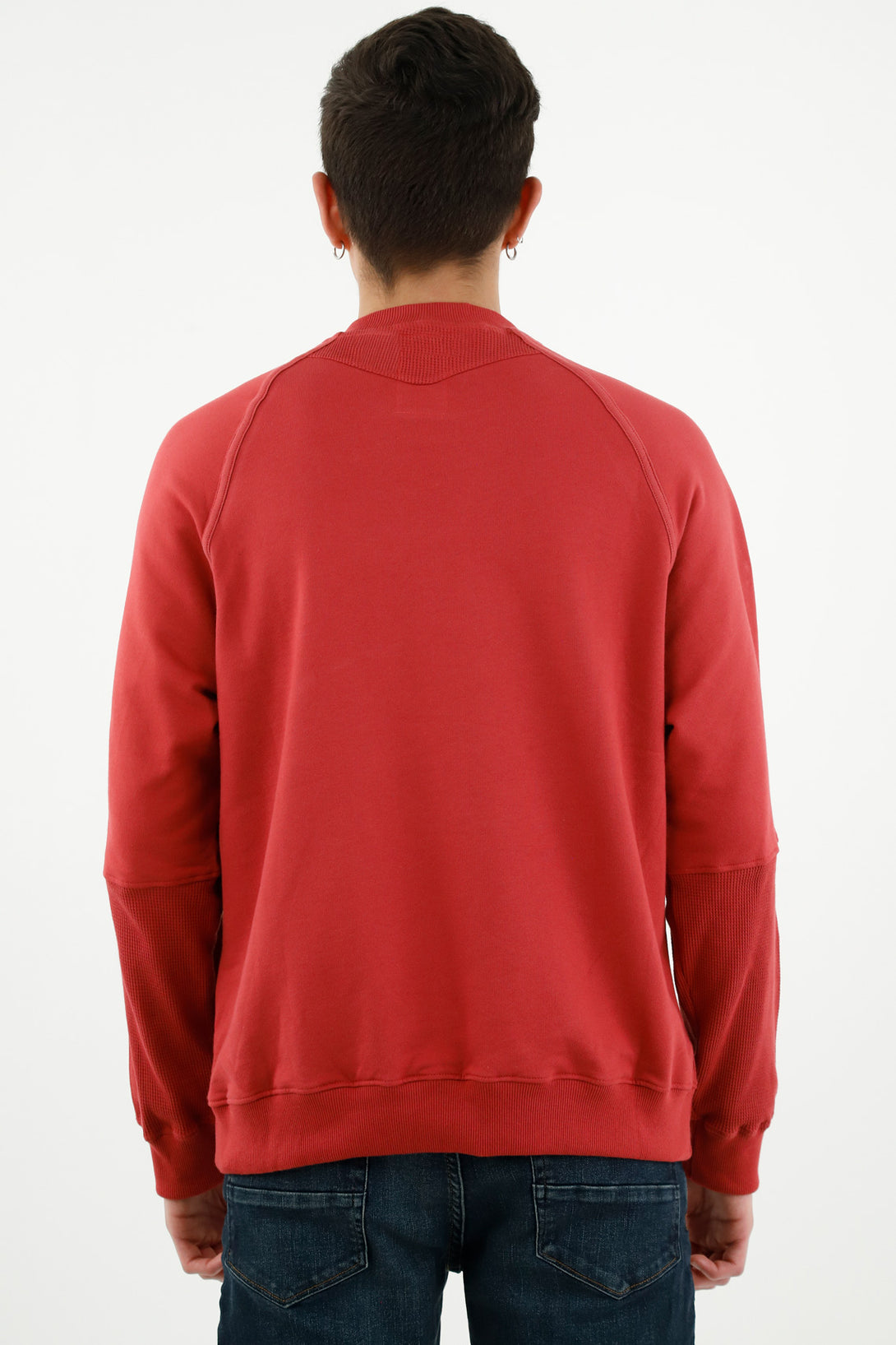 Men's Red Embroidered Sweater