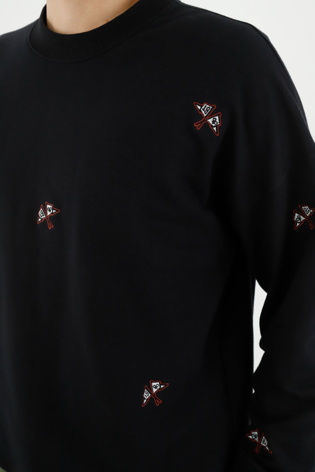 Men's Black Mini Print Sweater