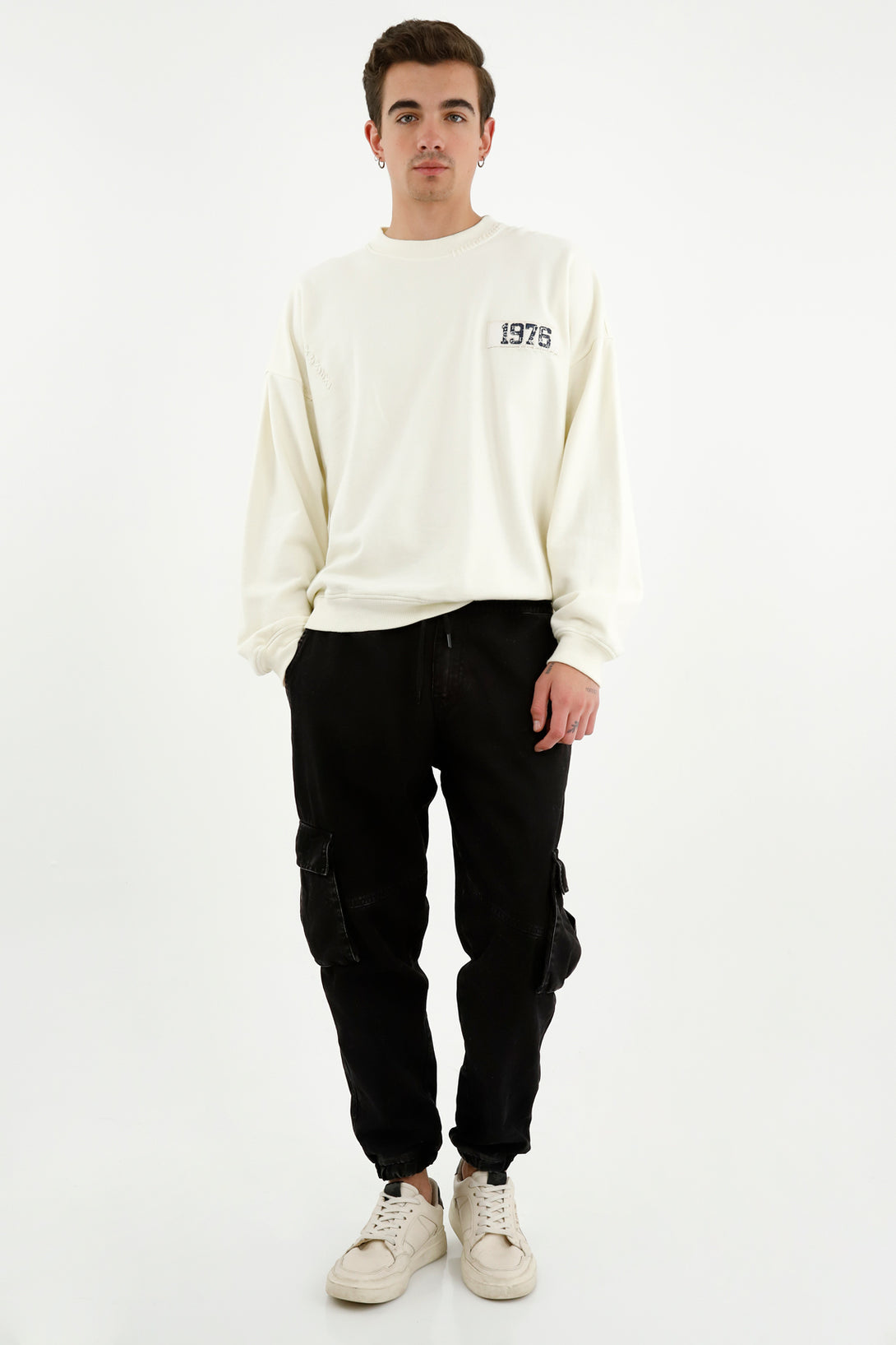 Men's Off-White Crew Neck Sweater