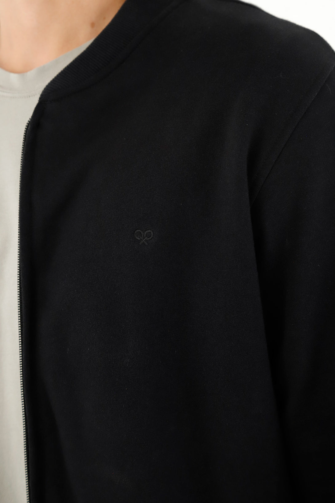 Men's Black Zip-Up Sweater