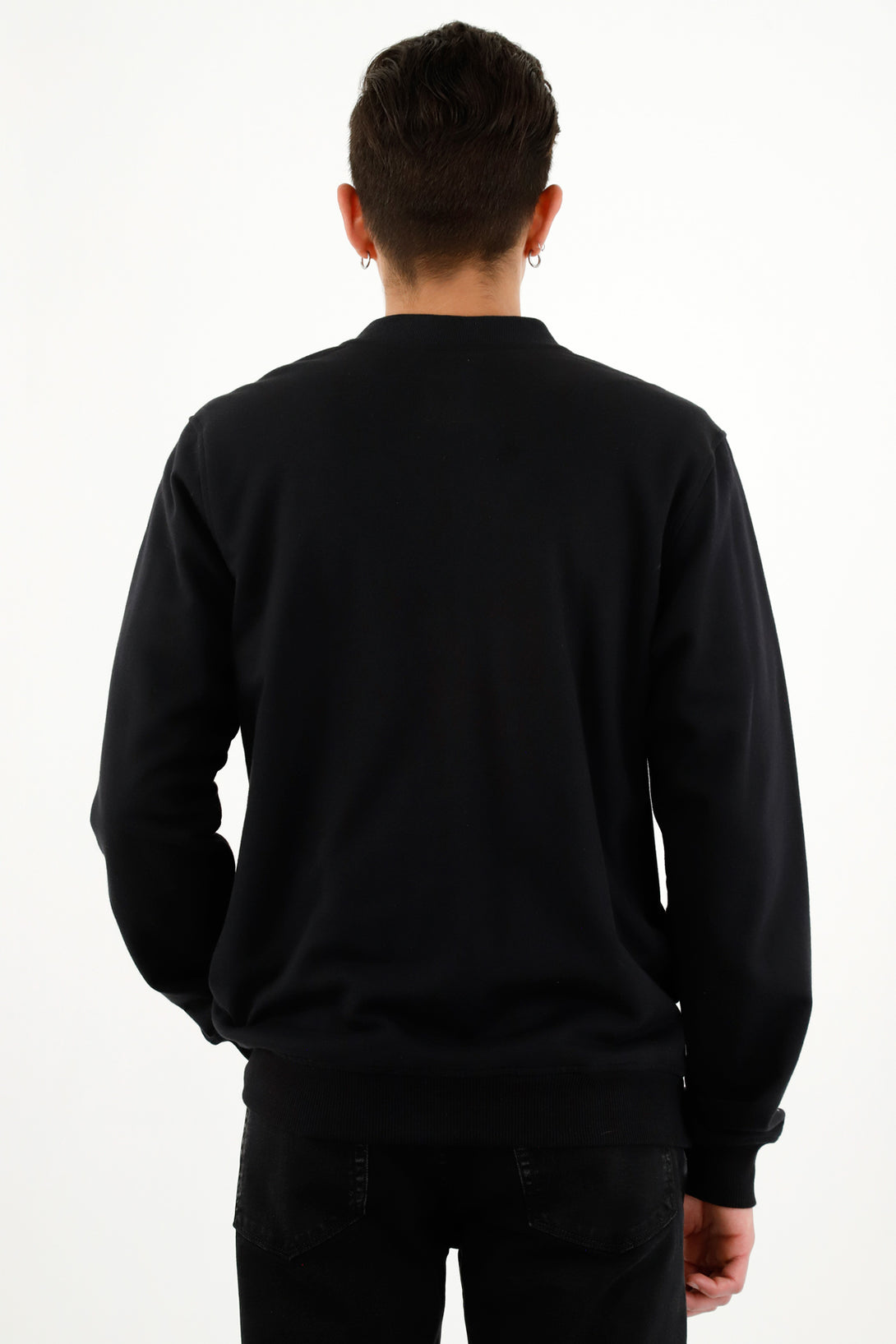 Men's Black Zip-Up Sweater