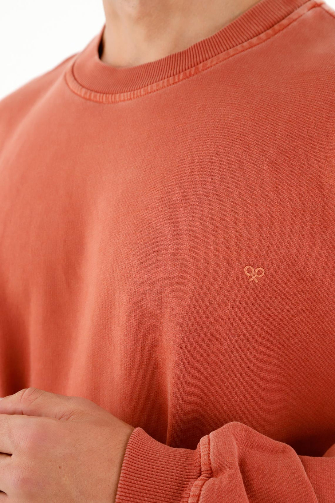 Men's Basic Orange Sweater