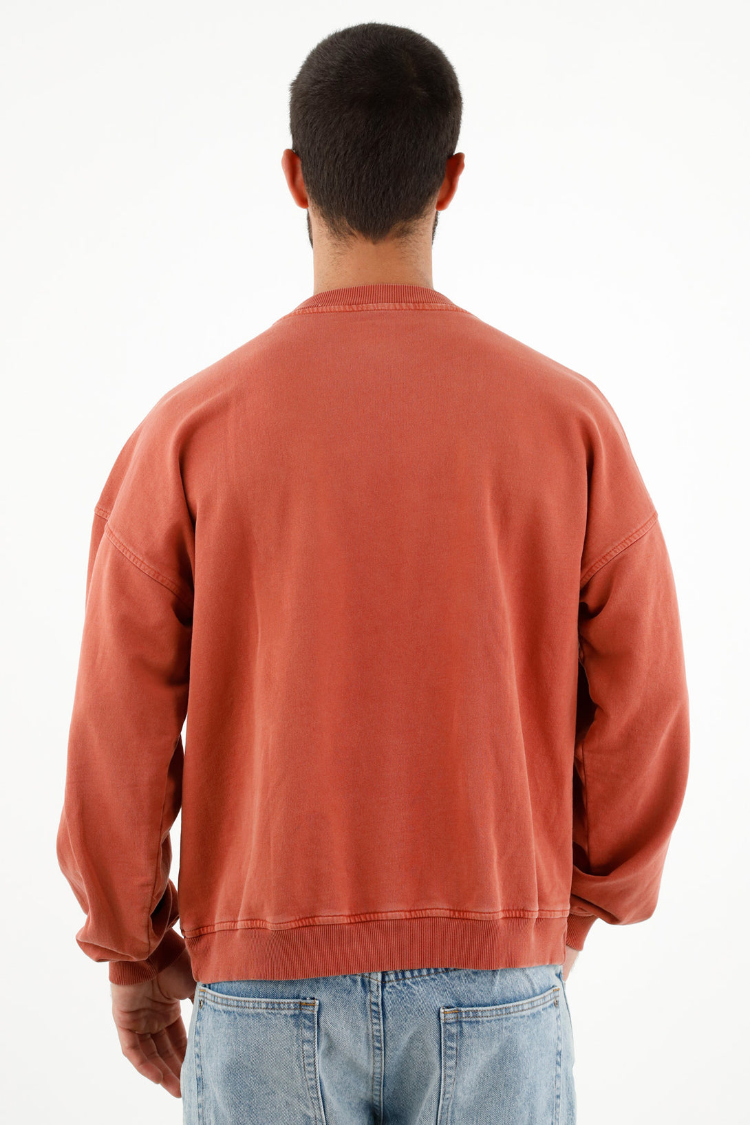 Men's Basic Orange Sweater