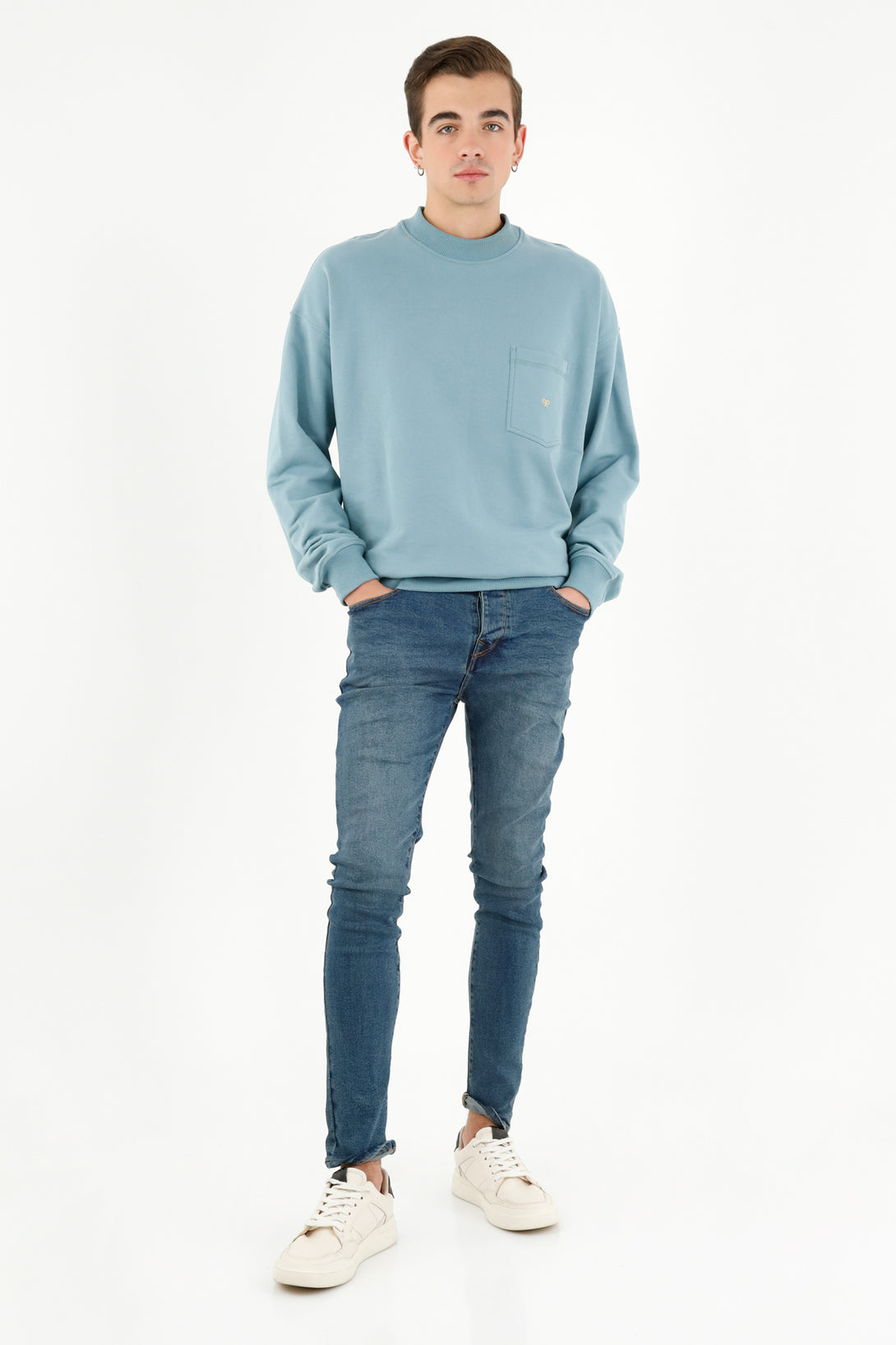 Men's Blue Oversized Sweater