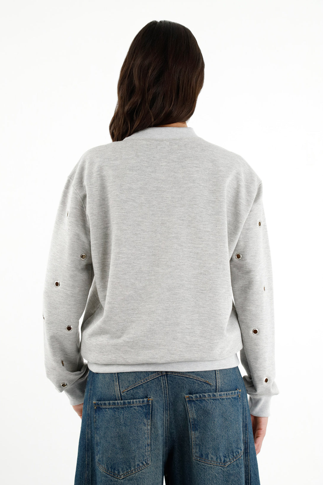 Women's Gray Oversized Sweater