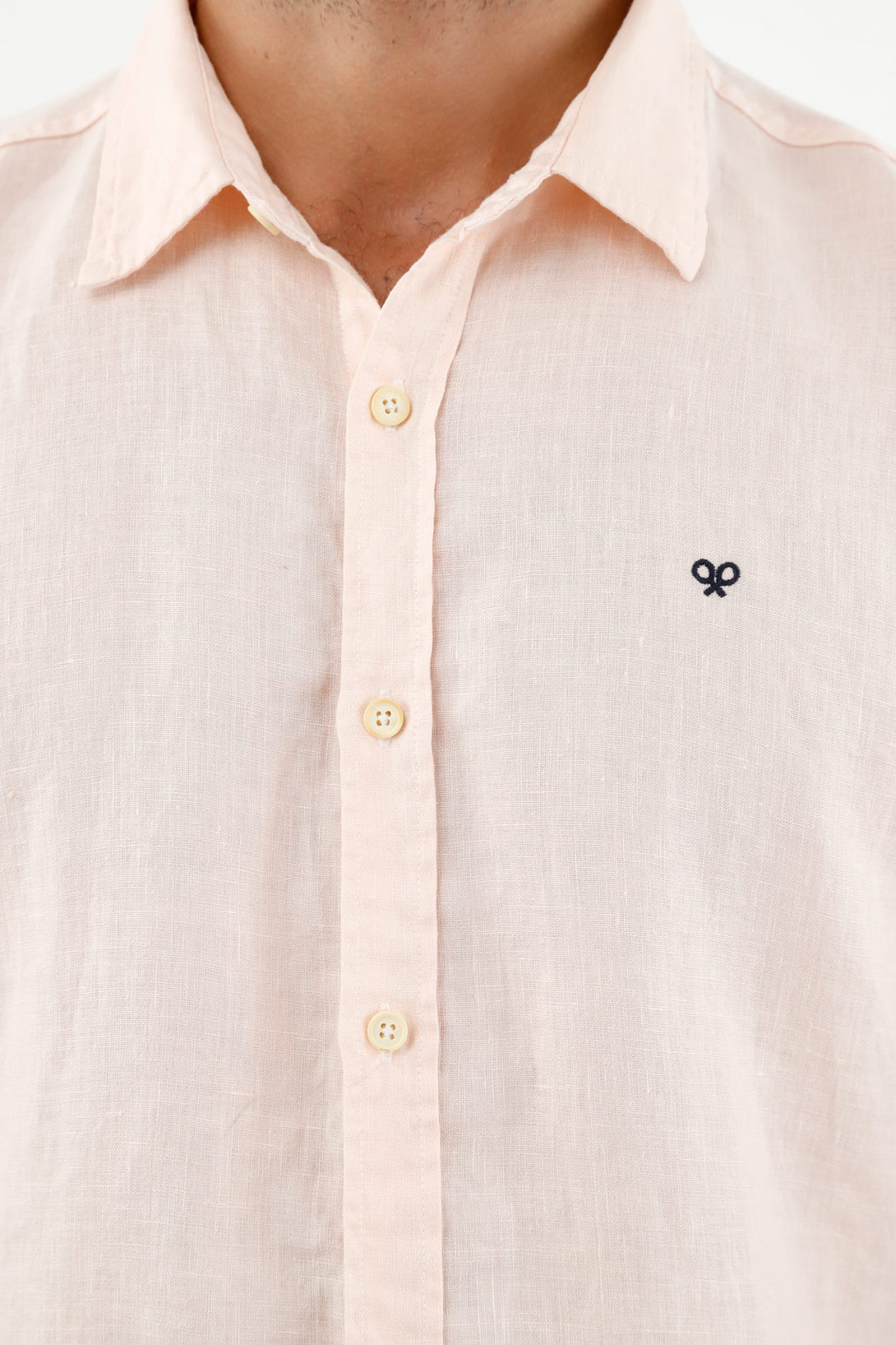 Men's Pink Linen Shirt