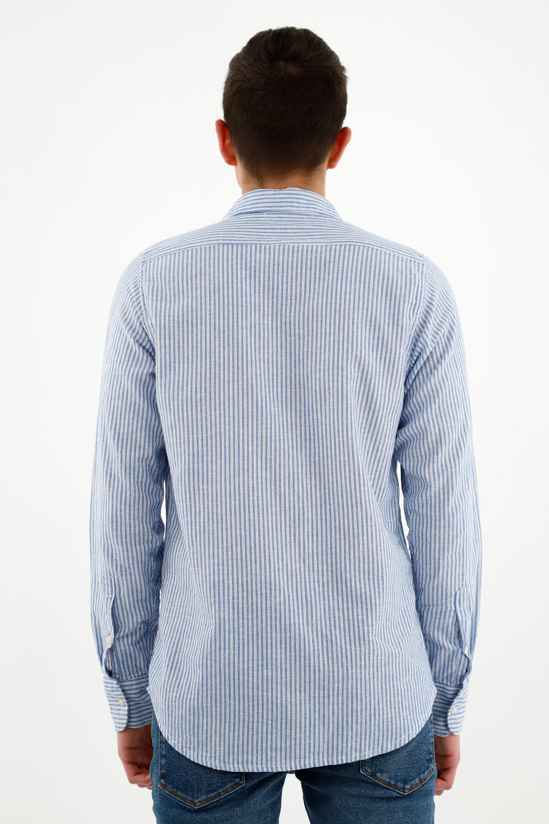 Camisa azul con mini raqueta para hombre