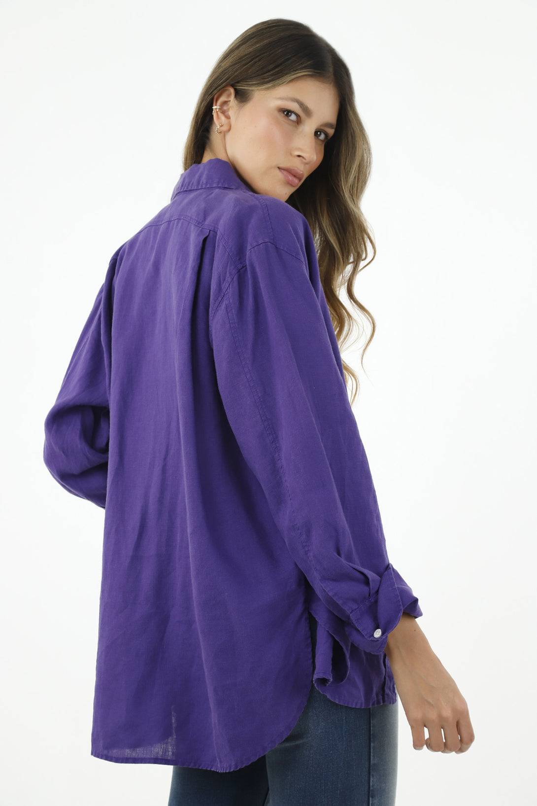 Camisa morada para mujer