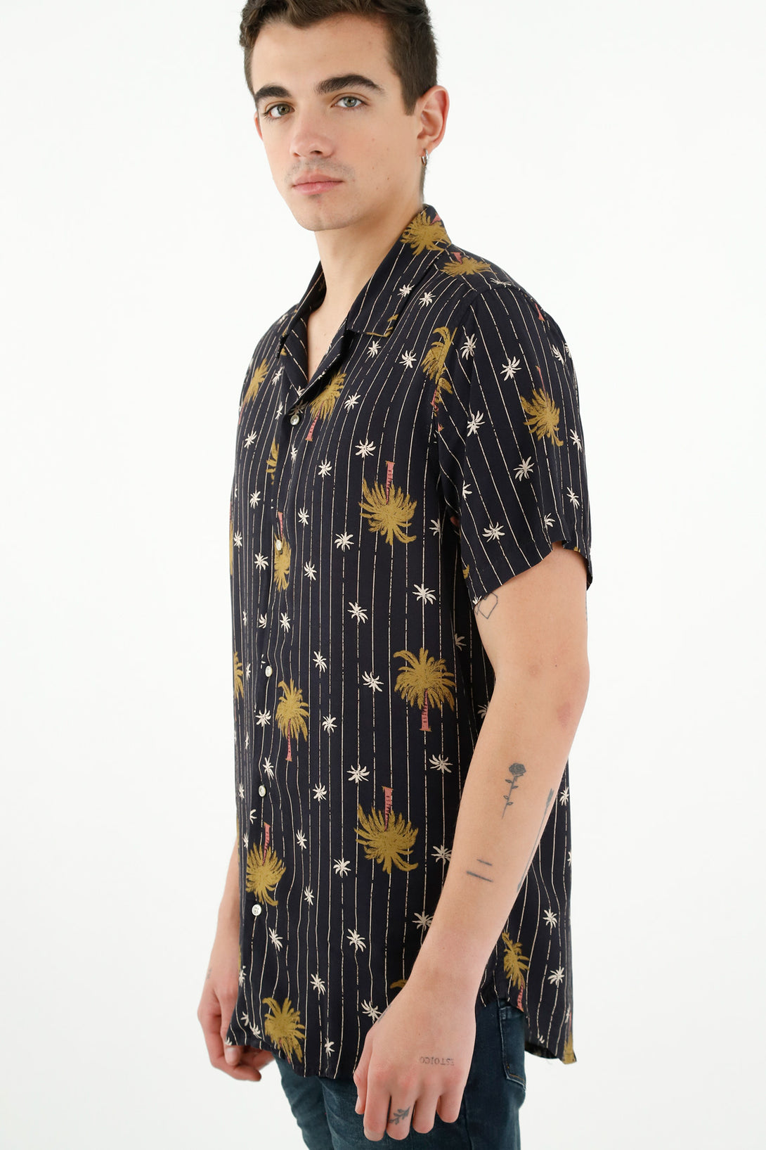 Camisa bowling estampada para hombre