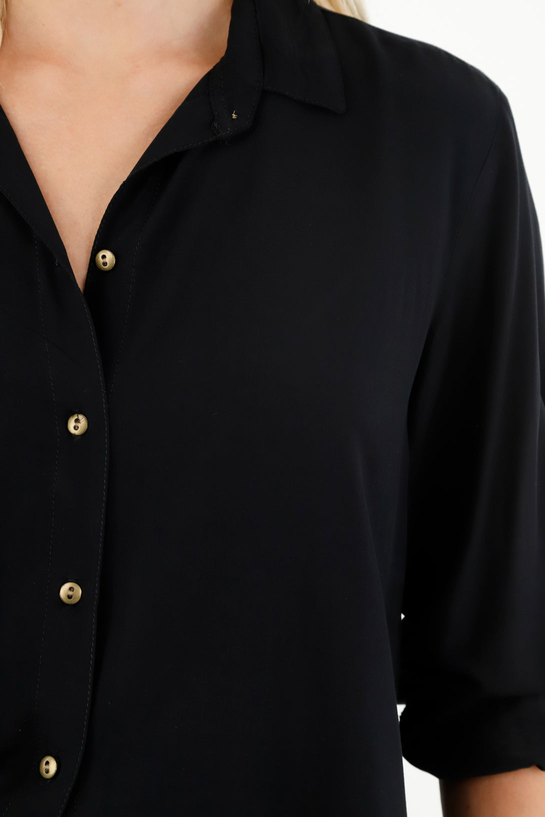 Women's Black Long Sleeve Shirt