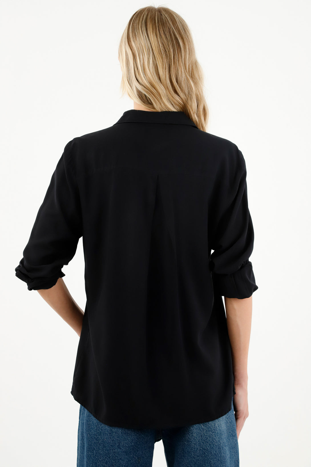 Women's Black Long Sleeve Shirt