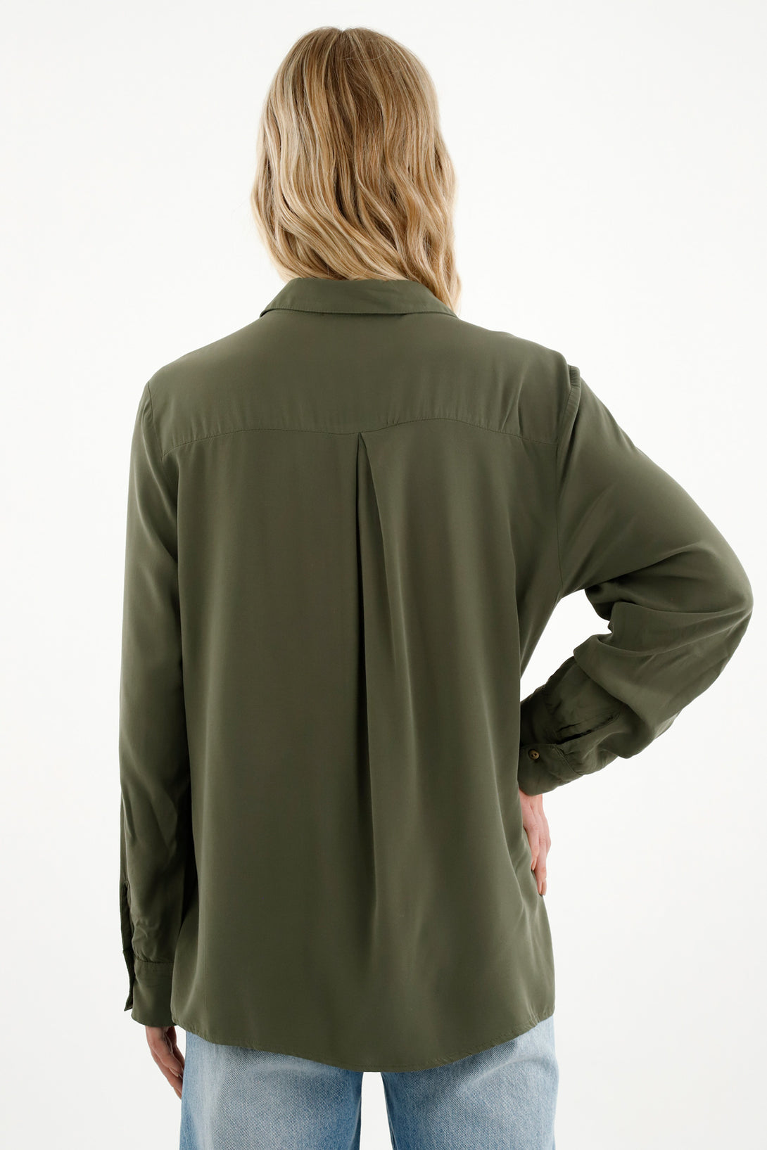 Women's Green Long Sleeve Shirt