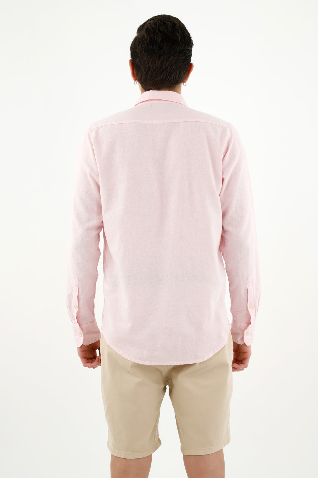 Men's Pink Linen Shirt