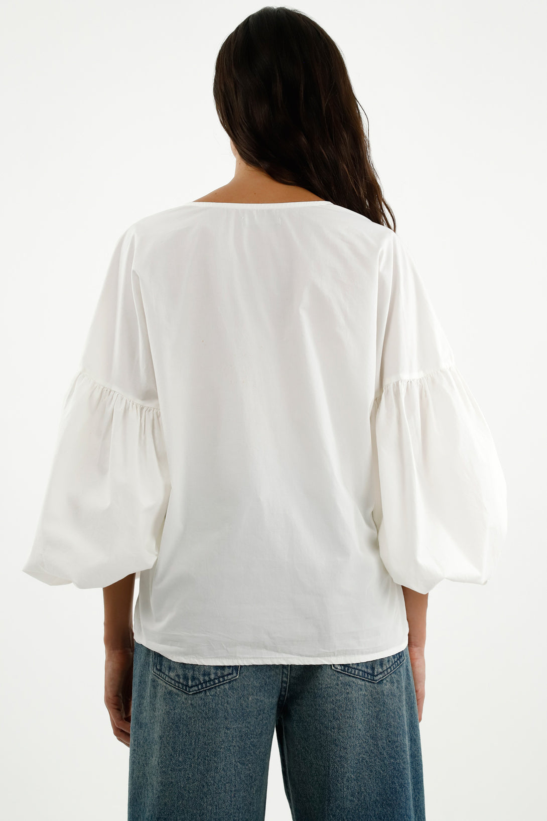 Camisa oversize cruda para mujer