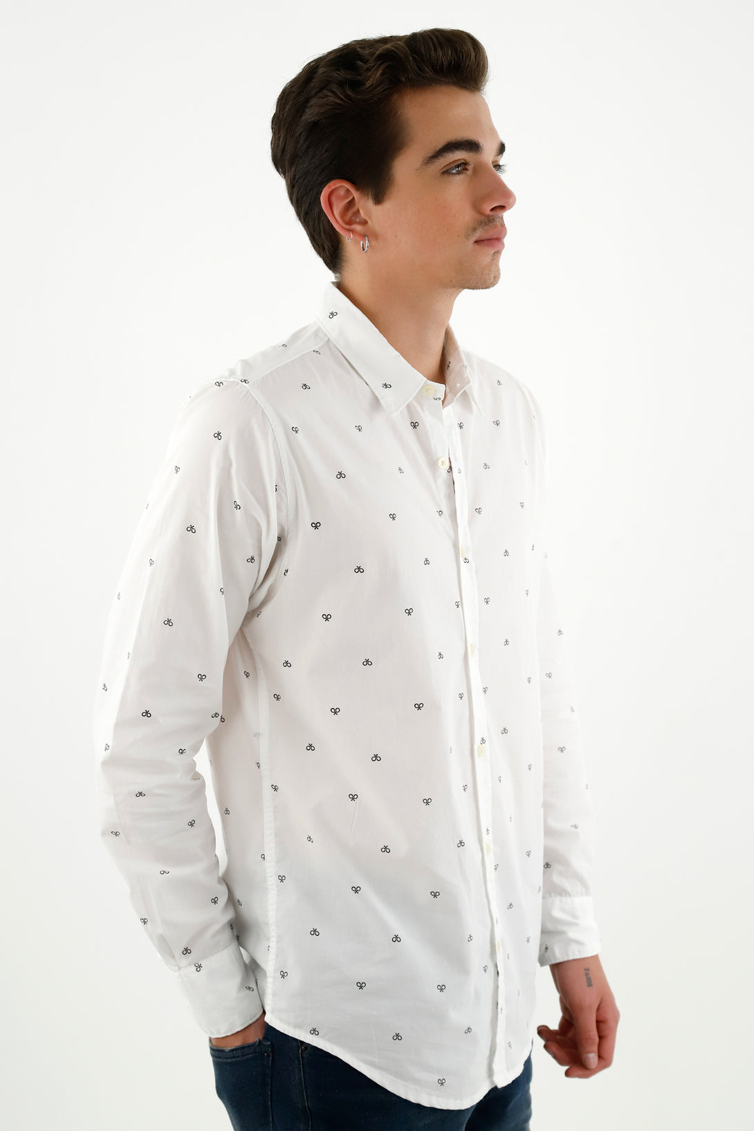 Men's White Long Sleeve Shirt