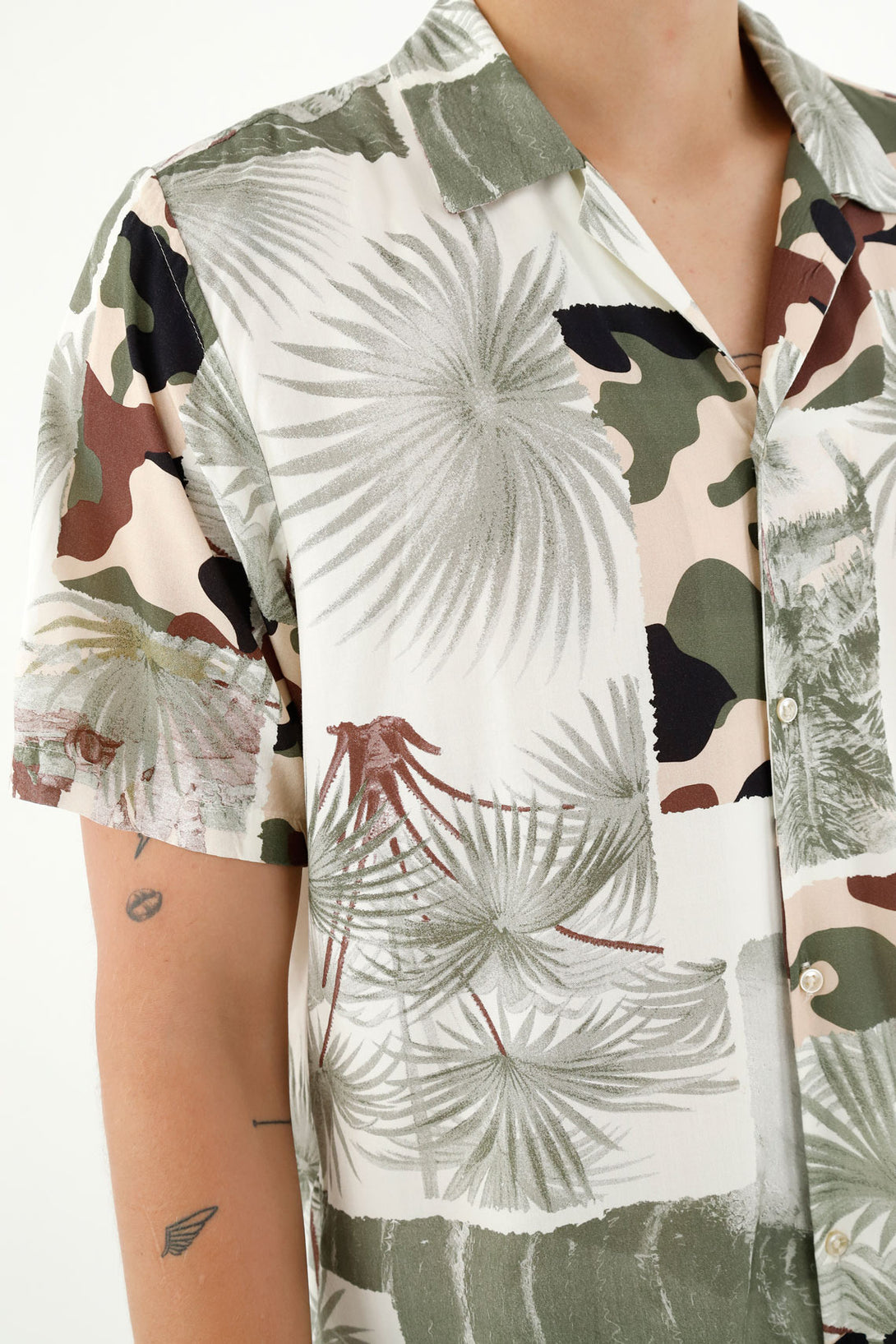 Men's Printed Asymmetric Shirt