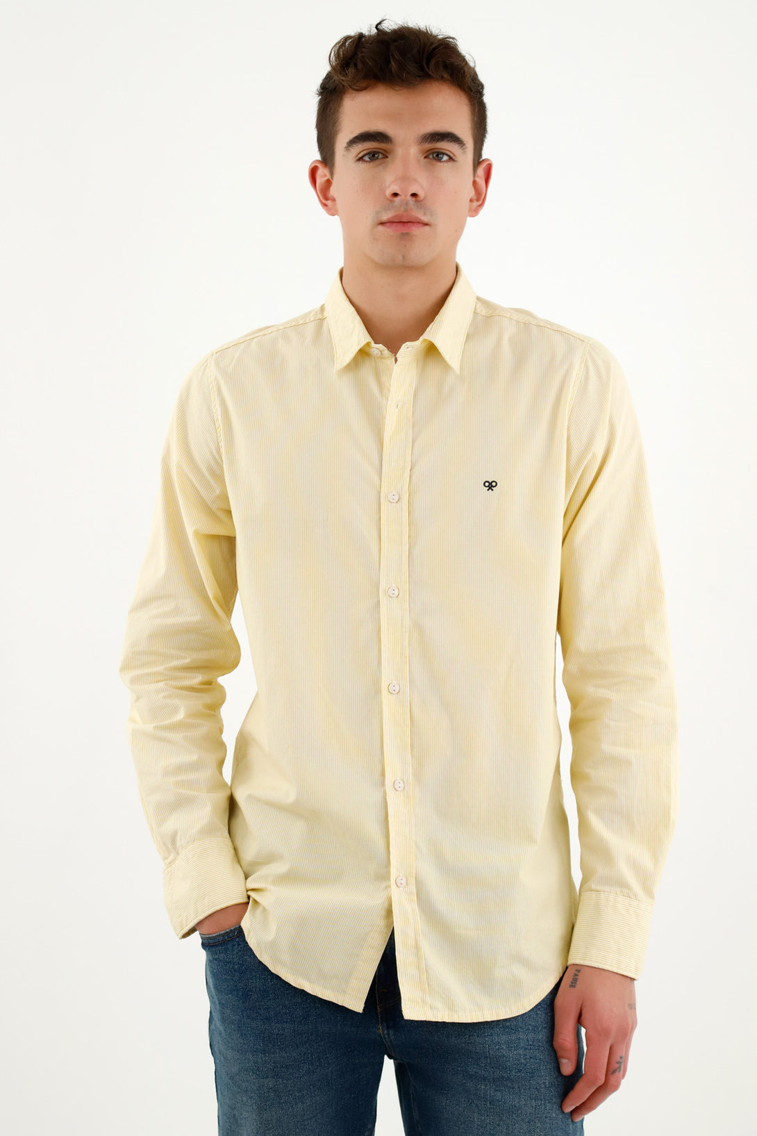 Men's Yellow Pre-dyed Shirt