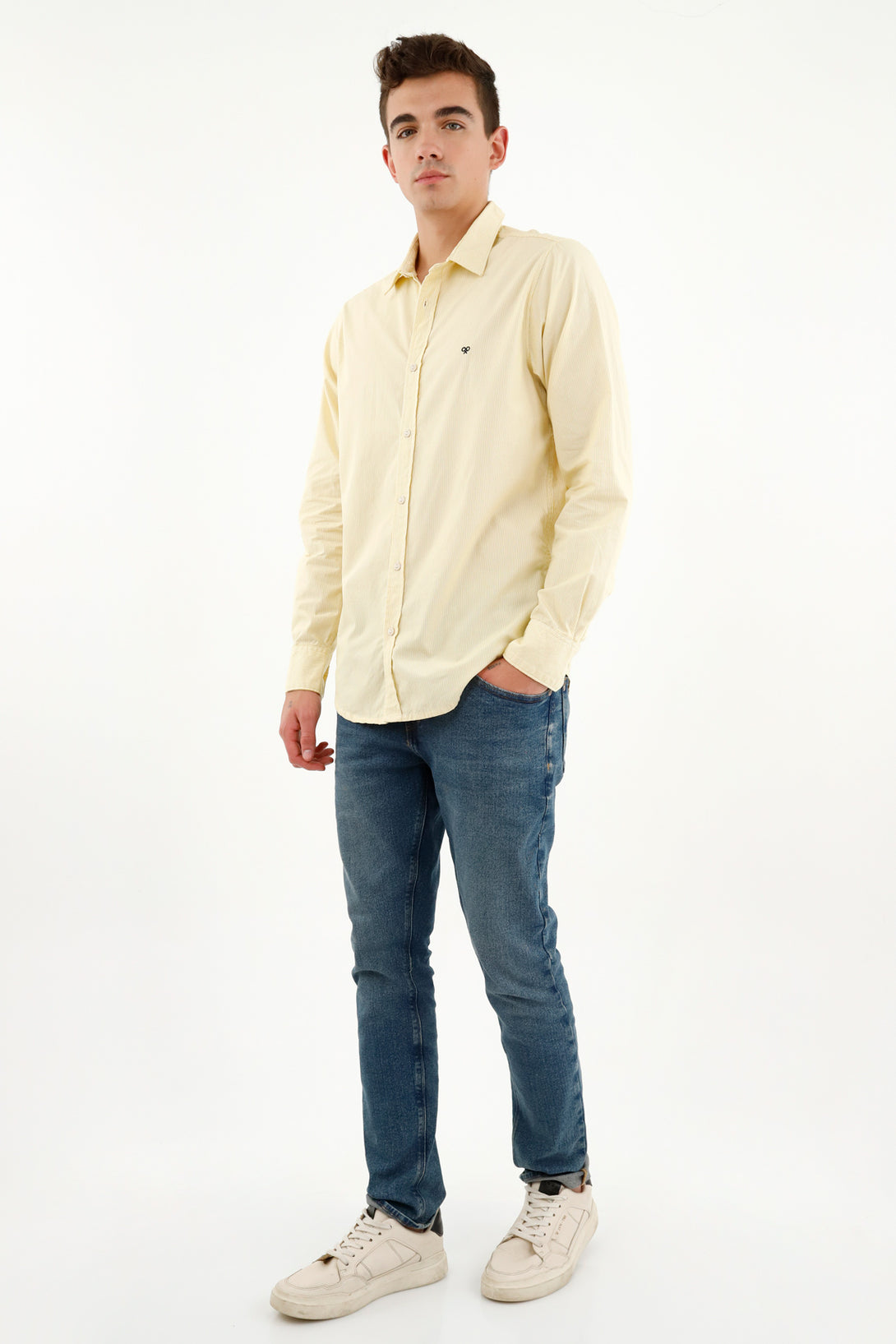 Men's Yellow Pre-dyed Shirt