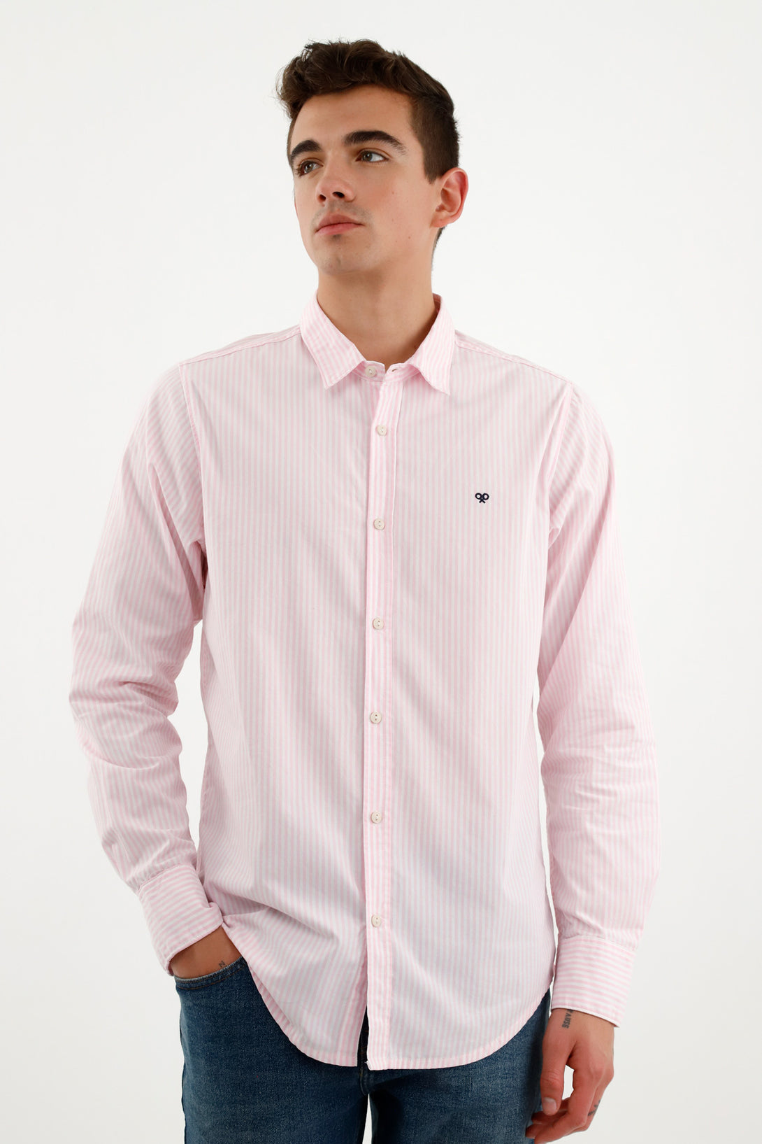 Men's Pink Pre-dyed Shirt