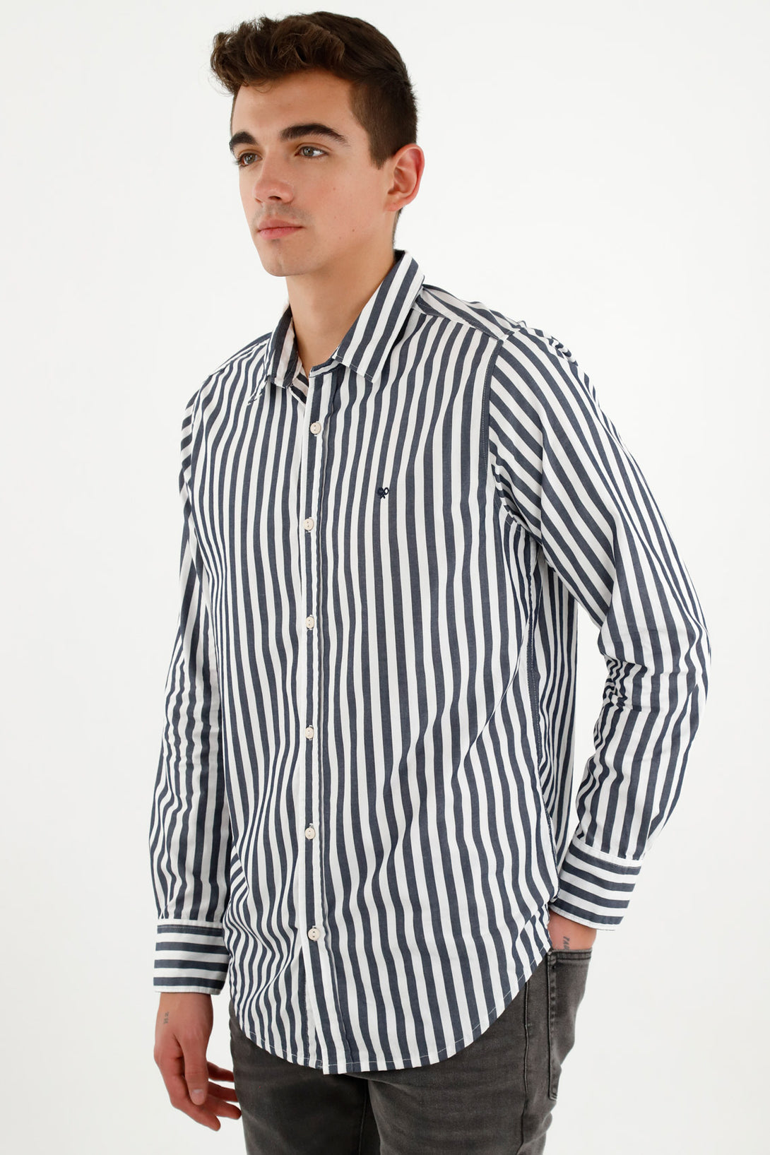 Men's Blue Striped Shirt