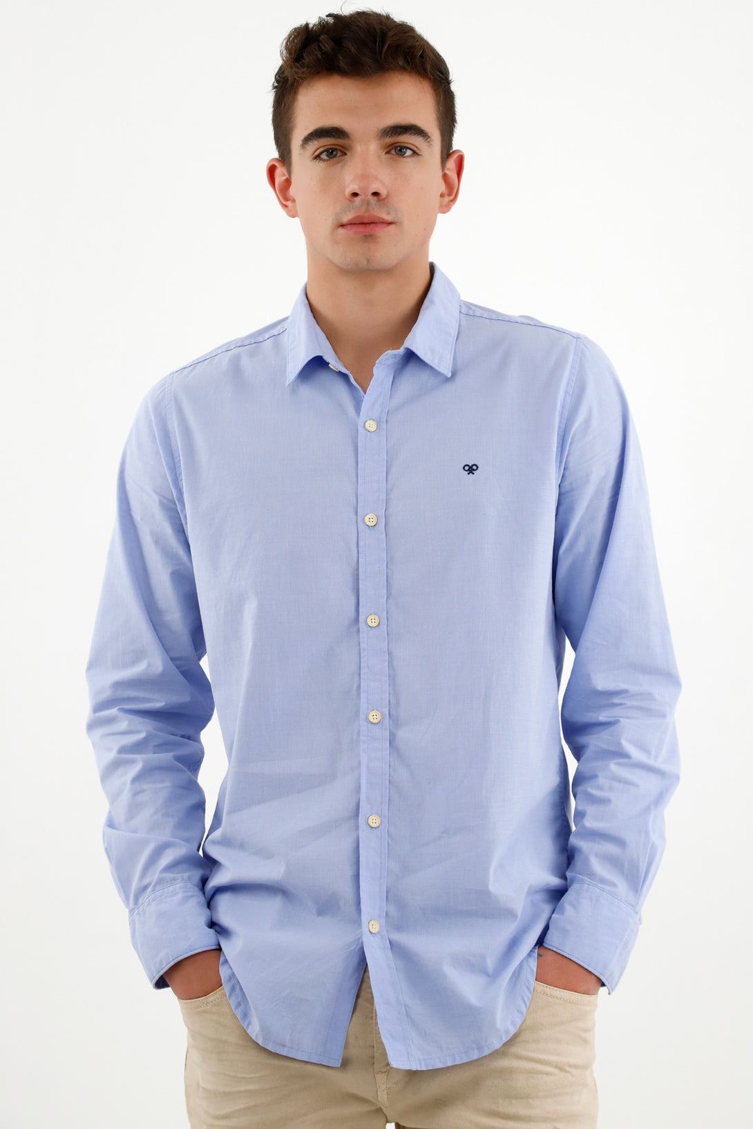 Men's Blue Pre-dyed Shirt