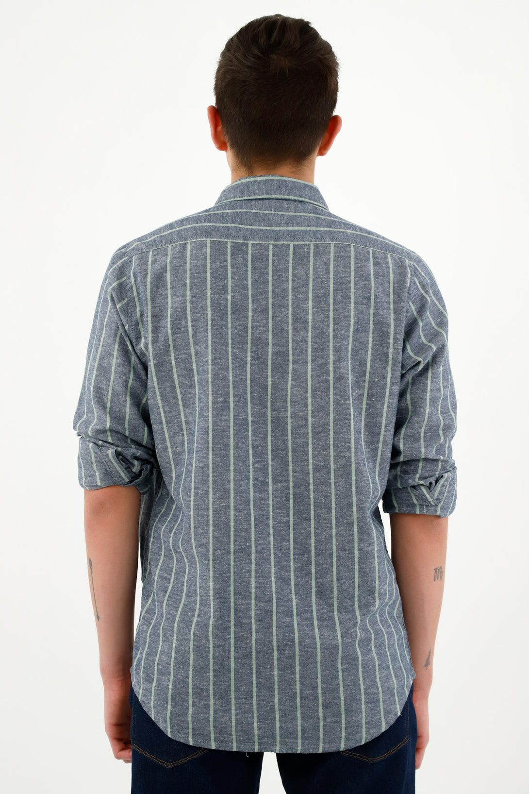 Men's Blue Striped Shirt