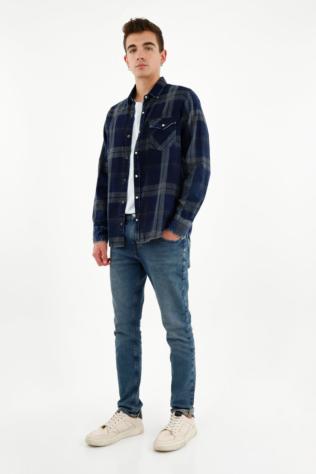 Men's Blue Flannel Shirt