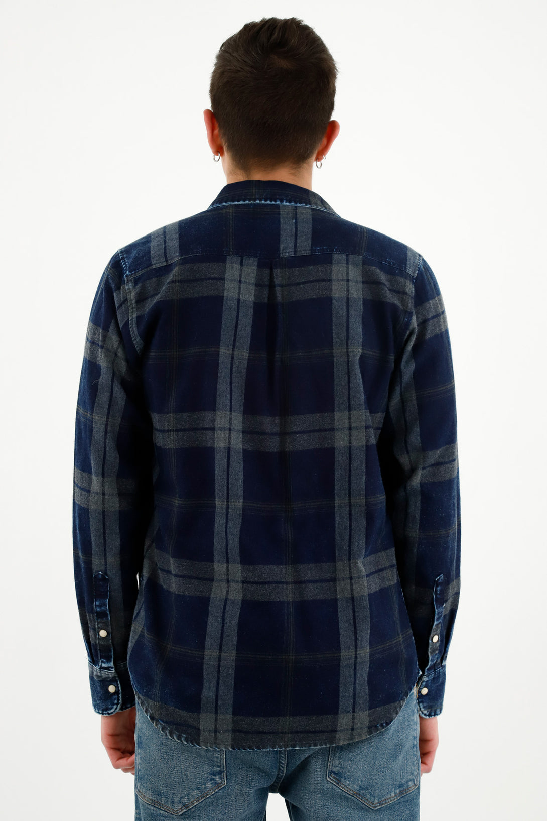 Men's Blue Flannel Shirt