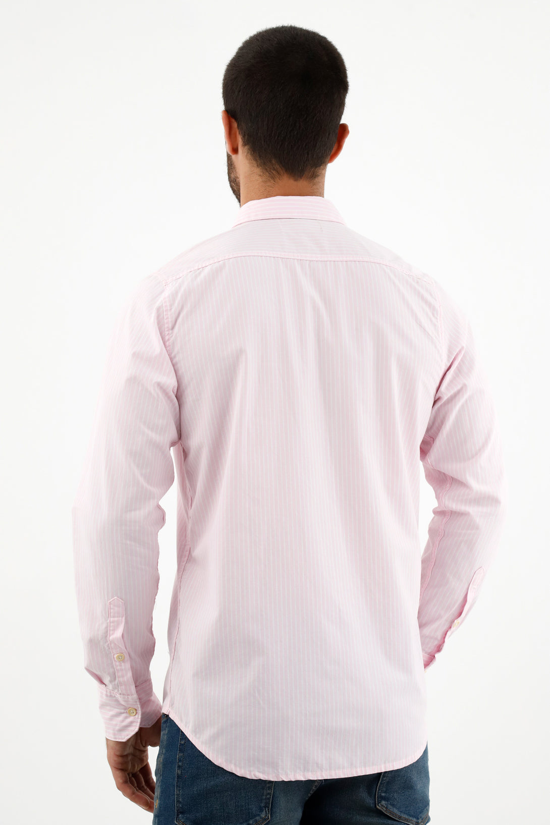 Men's Pink Striped Design Shirt