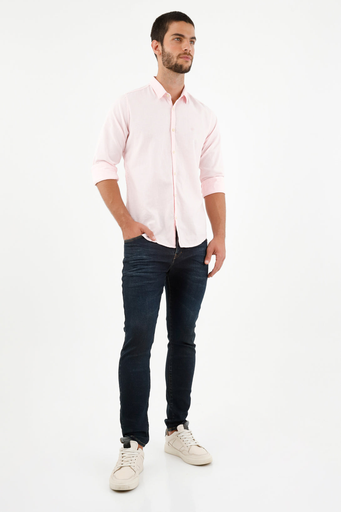 Men's Pink Classic Collar Shirt