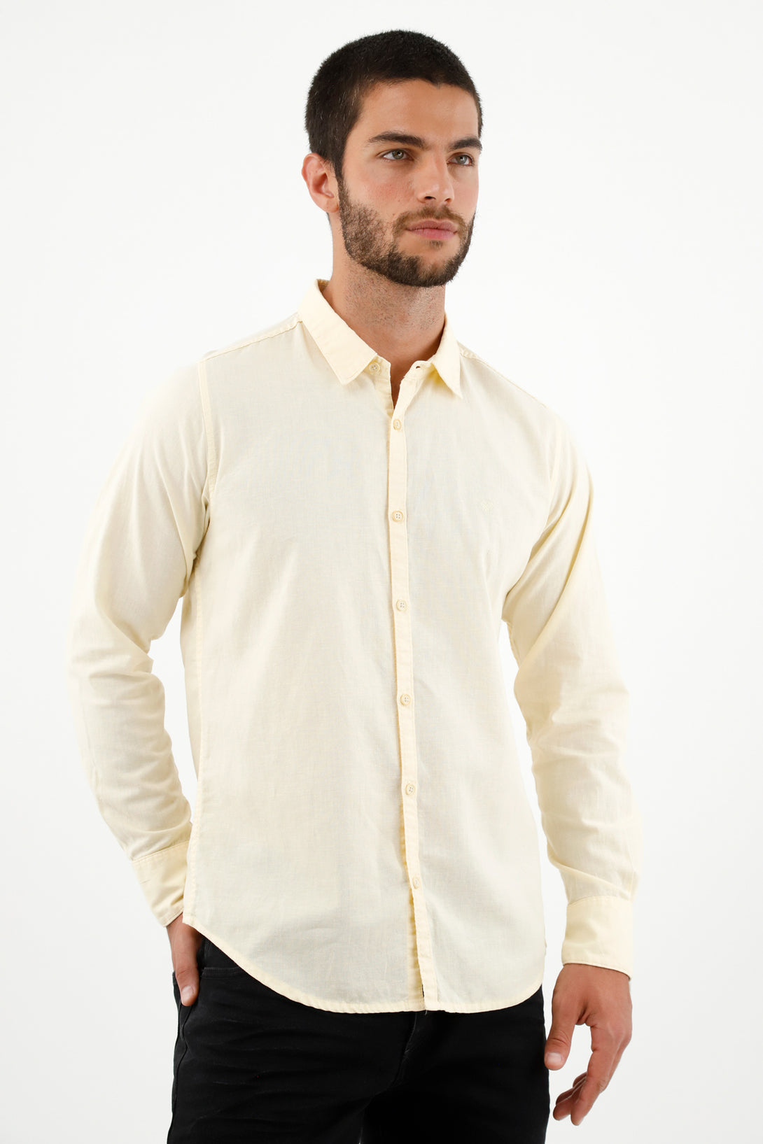 Men's Ecru Linen Shirt