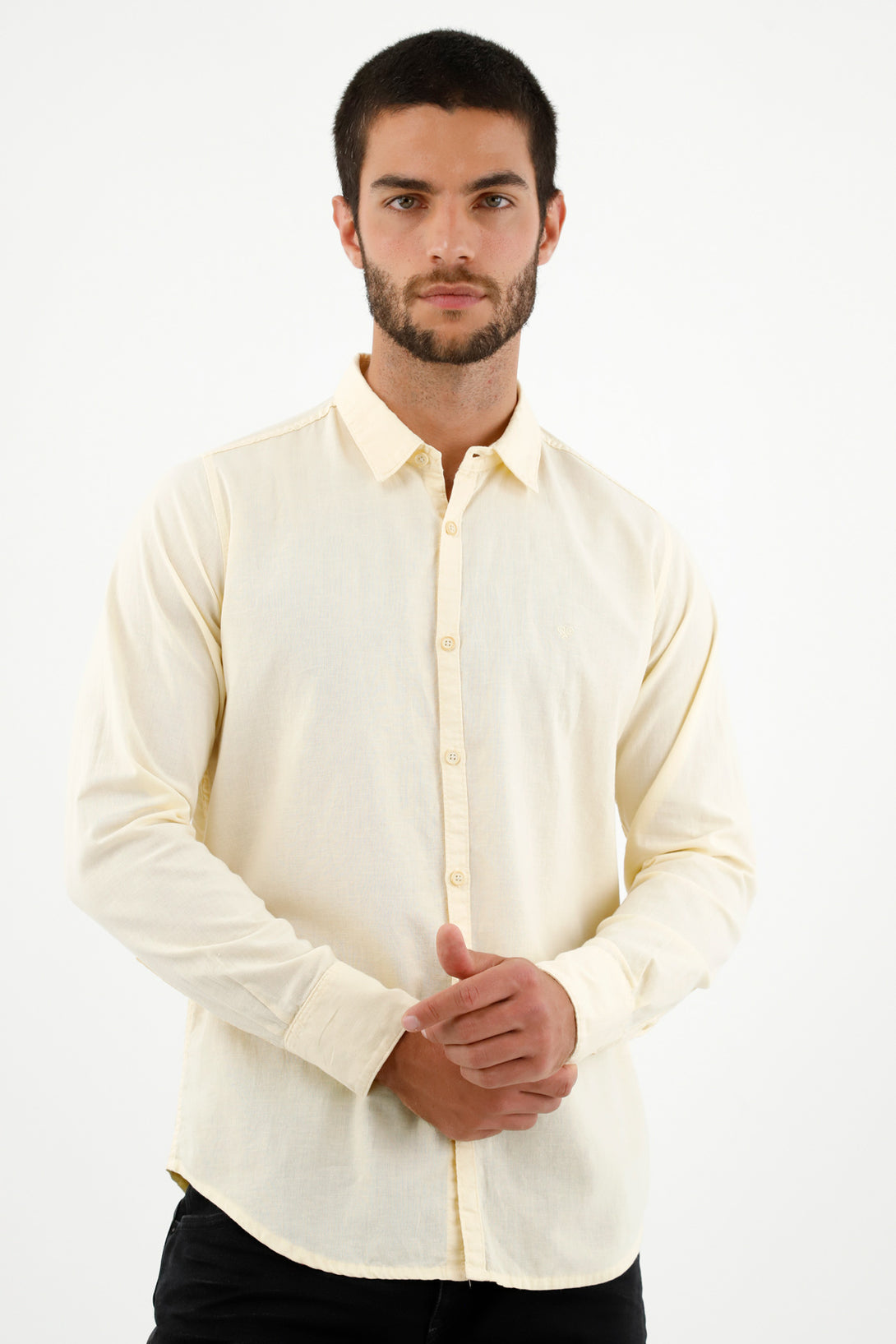 Men's Ecru Linen Shirt