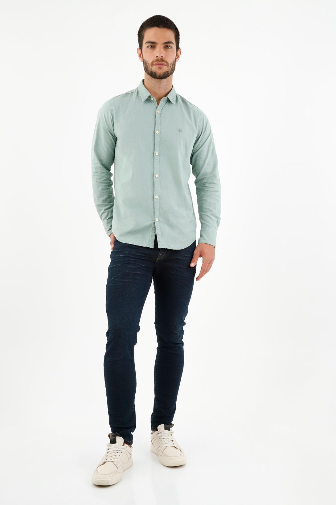 Men's Green Classic Collar Shirt