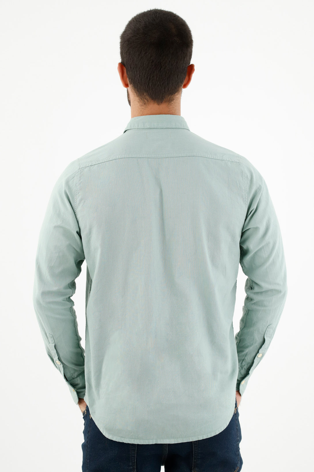 Men's Green Classic Collar Shirt