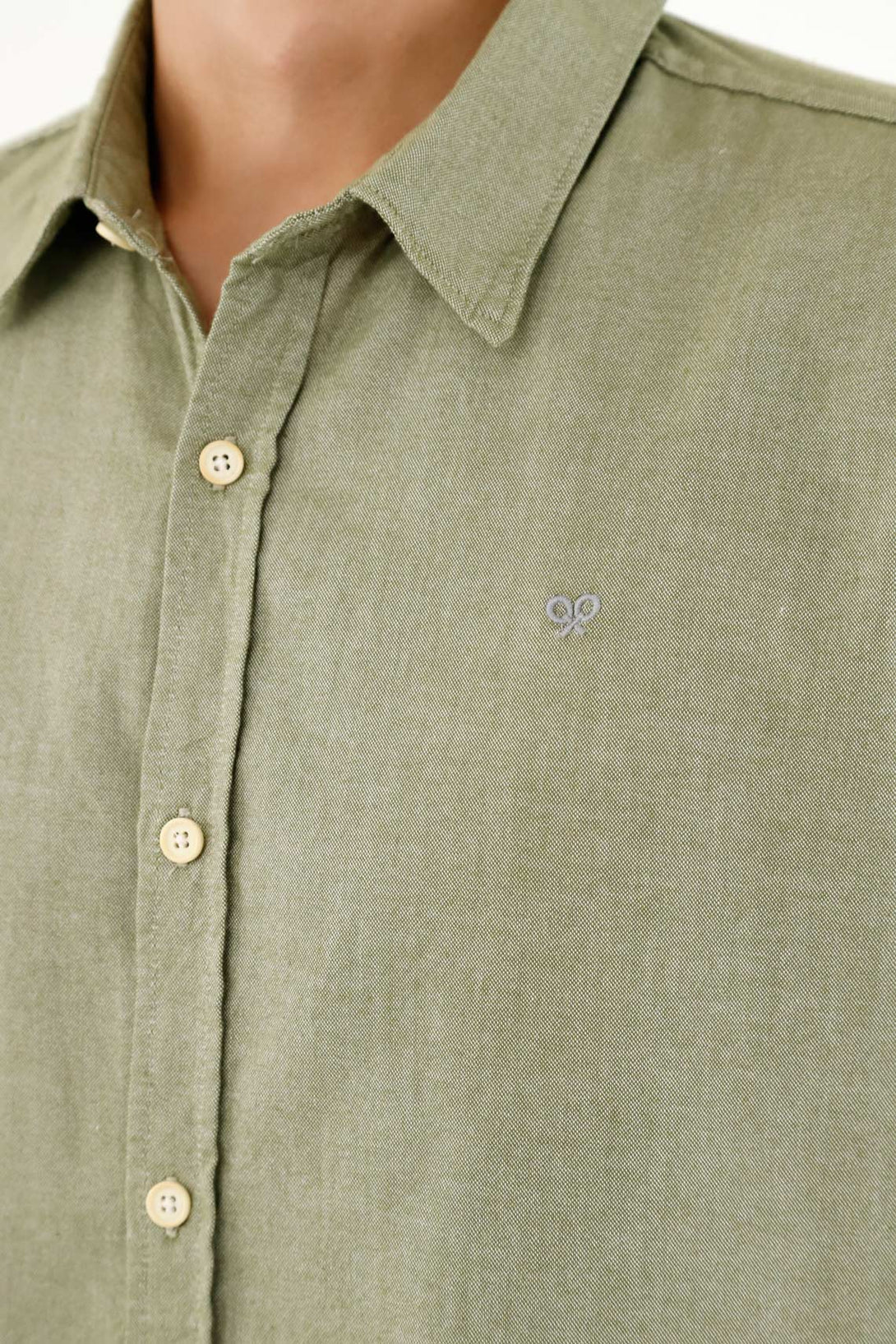 Men's Green French Collar Shirt