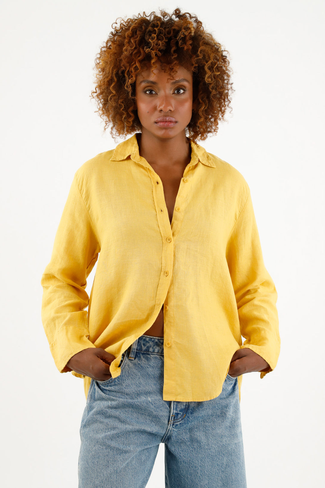 Women's Yellow Long Sleeve Shirt