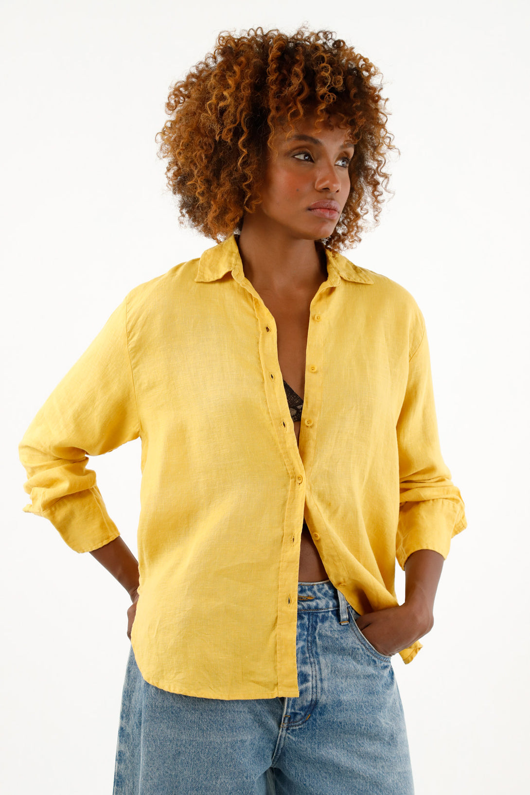 Women's Yellow Long Sleeve Shirt