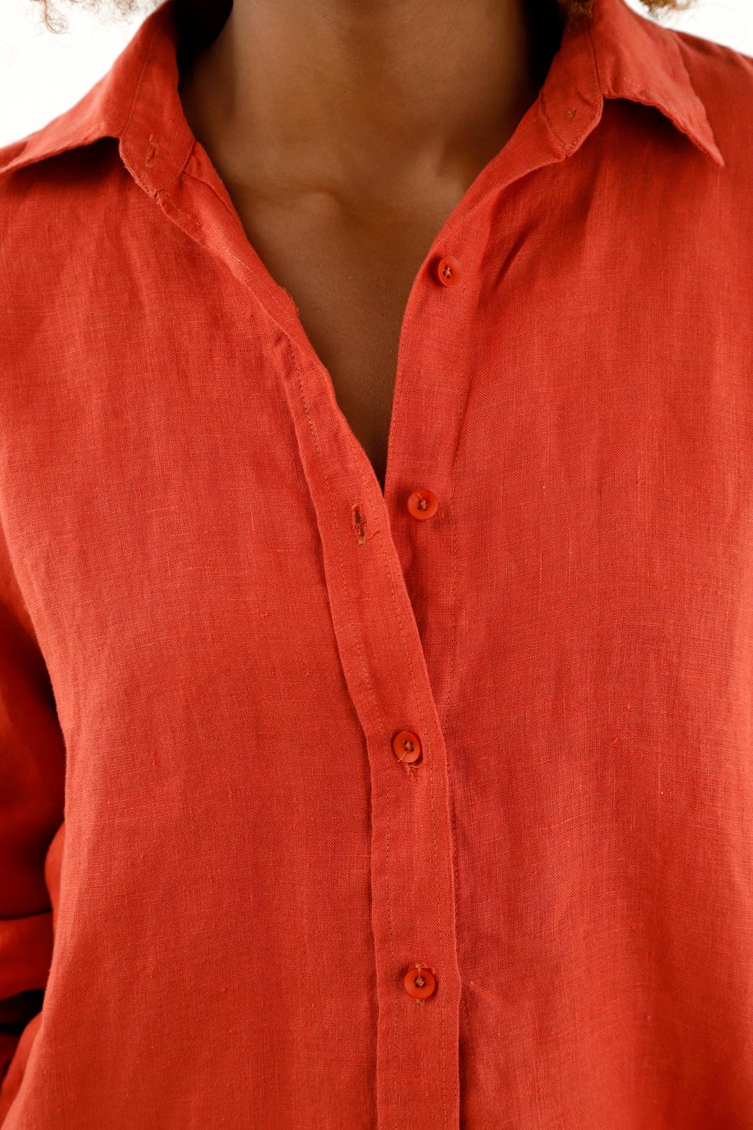 Women's Orange Long Sleeve Shirt