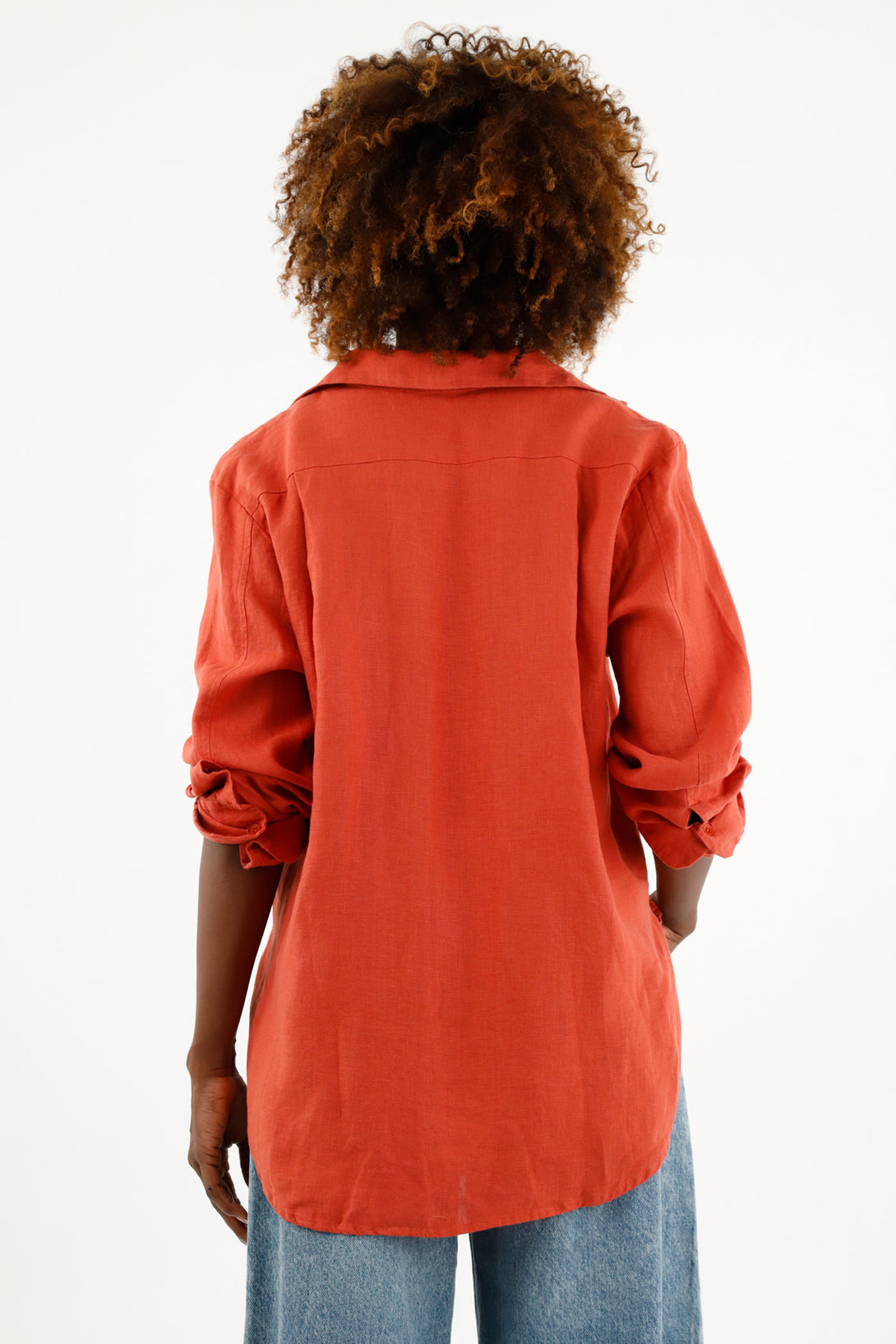 Women's Orange Long Sleeve Shirt