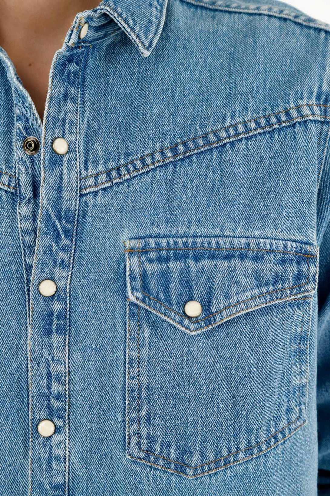 Men's Blue Denim Shirt