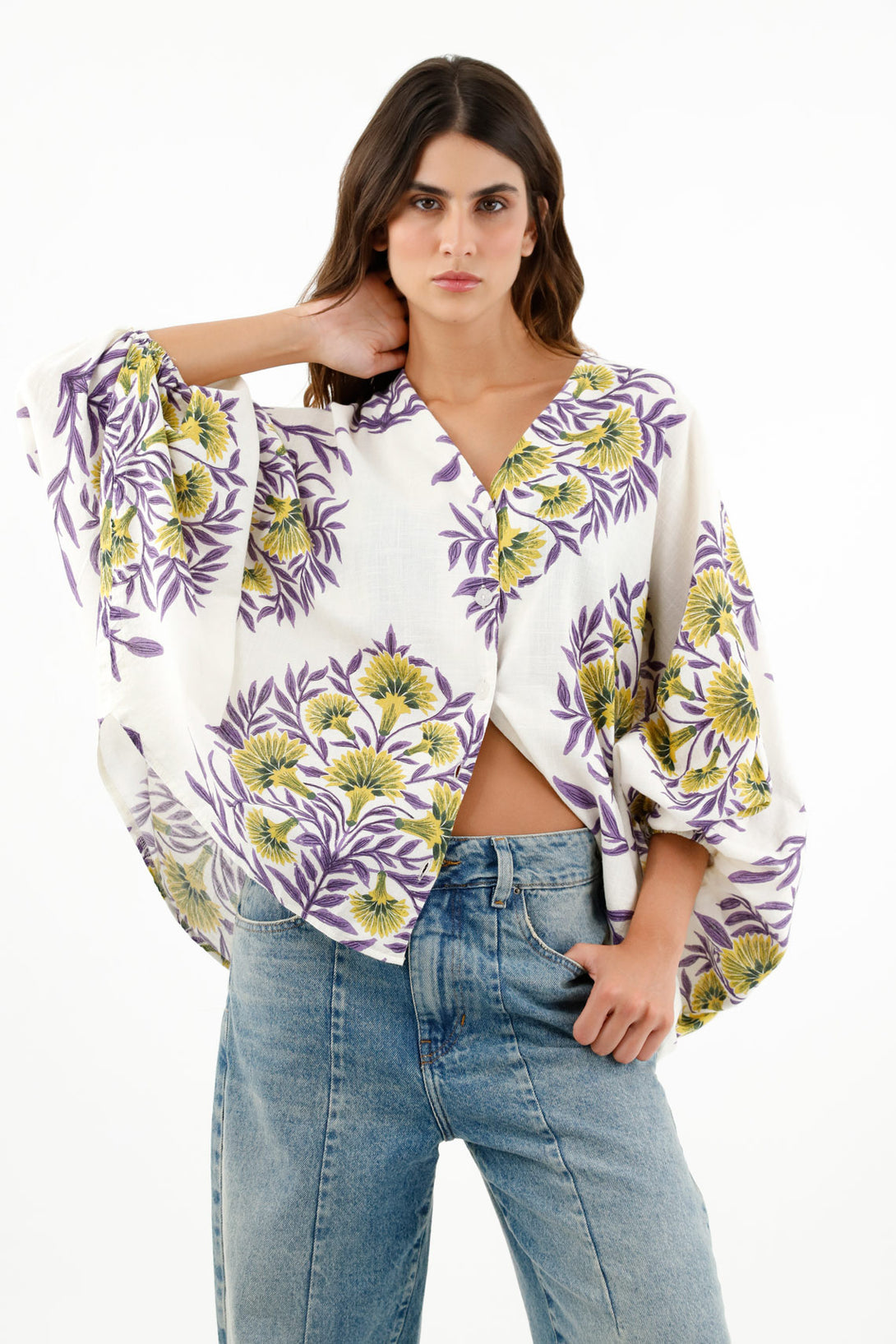 Women's Long Sleeve Printed Shirt